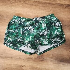 RARE Athleta Palm Tree Stellar Athletic Shorts Workout Train